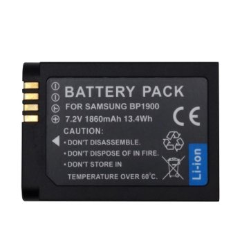 Аккумулятор для камеры Samsung BP1900, 1860mAh