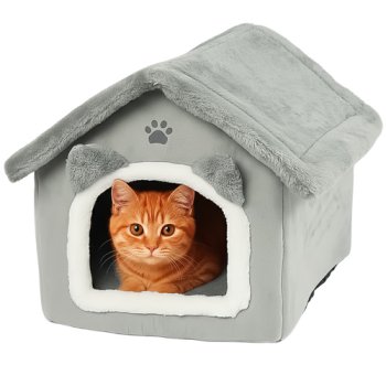 Purlov 25706 Cat Bed House, Grey