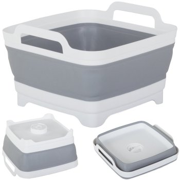 Силиконовая Складная Чаша 8-Литровый Тазик с Пробкой 8L | Silicone Folding...