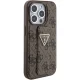 Guess Grip Stand 4G Triangle Strass apvalks iPhone 15 Pro Max - brūns | case for brown