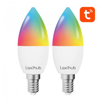 Viedā LED spuldze Laxihub LAE14S (2 gab.) WiFi Bluetooth Tuya | Smart Bulb (2-pack)
