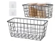 Hanging Metal Organizer Basket, Black