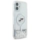 Karl Lagerfeld iPhone 16 vāciņš Liquid Glitter Karl & Choupette MagSafe, caurspīdīgs
