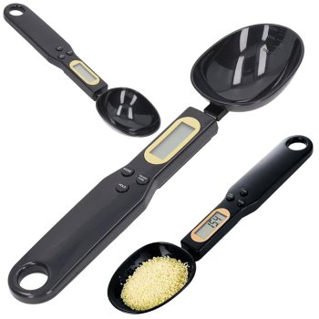 Digital Kitchen Spoon Scale with LCD Display, 500g, Black