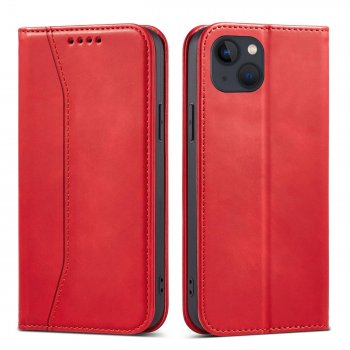 Apple iPhone 13 mini 5.4'' Magnet Fancy Case Pouch Wallet Book Cover, Red | Telefona Vāciņš Maciņš Apvalks...