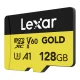 Atmiņas karte Lexar GOLD microSDXC 128 GB UHS-II U3 V60 A1