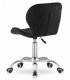 Avola Swivel Velvet Office Chair with Wide Backrest, Black