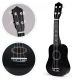 Koka ukelele bērniem ECOTOYS ar 4 neilona stīgām, Melna