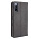 Sony Xperia 10 III / 10 III Lite Vintage Style Magnetic Leather Wallet Case Cover, Black | Чехол для...