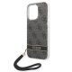 Guess 4G Print Strap Case for iPhone 14 Pro, Black
