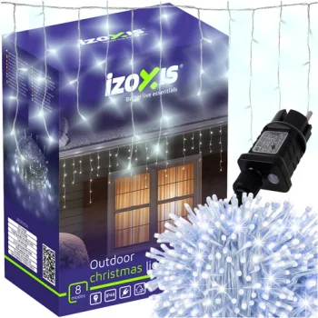 Гирлянда-сосульки Izoxis 500 LED 22.5м IP44, холодный белый