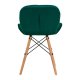 Scandinavian Velvet Chair 4Rico QS-186, Green