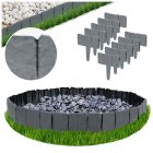 Garden Edging Plastic Lawn Border Plonos PL-962 8.2 ft 10-Pack, Grey
