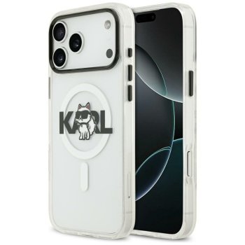 Karl Lagerfeld IML Choupette Sketch Logo MagSafe iPhone 17 vāciņš - caurspīdīgs | Case Clear