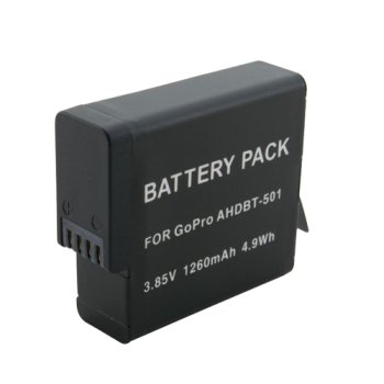 GoPro AHDBT-501 Replacement Battery, 1260mAh, Li-ion, for Hero 5/6