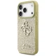 Чехол Guess для iPhone 17 Pro Fixed Glitter Big 4G, золотистый