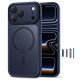 Tech-Protect Magpeak MagSafe CC vāciņš iPhone 17 Pro Max — matēts tumši zils | Phone Case Cover