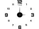 Large 3D DIY Wall Clock 130 cm, Frameless Non-Ticking Sticker Clock, Black
