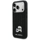 Karl Lagerfeld Rhinestones Karl&Choupette Pin Phone Case Cover iPhone 17 Pro - Black