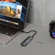 USB-концентратор Wozinsky WHS080YSS 4 порта USB-A 3.0 с выключателями - серый