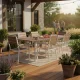 Extendable Garden Table 180-240 cm 12-Seater Steel HDPE MultiGarden, Beige