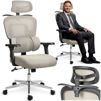 Ergonomisks biroja krēsls Sofotel Talin ar mikrosietu, pelēks