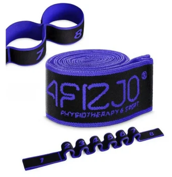 4Fizjo 415 vingrošanas pretestības gumija stiepšanās treniņiem 90 cm, melna/violeta