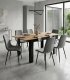 Extendable Dining Table 120-160x80 cm for 4-6 People, Craft Oak