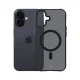 3mk iPhone 17 vāciņš Smoke MagCase, melns puscaurspīdīgs