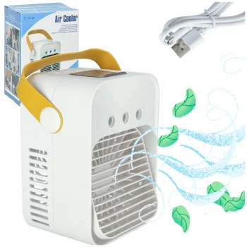 Portable Desktop Air Cooler KX3700 3-in-1 USB LED, White