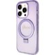 Чехол Guess Ring Stand Script Glitter MagSafe для iPhone 15 Pro Max - фиолетовый