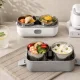 Electric Lunch Box Food Heater 200W 2.2L with 4 Steel Containers