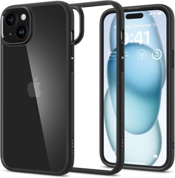 Apple iPhone 15 6.1'' Spigen Ultra Hybrid Case Cover, Matte Black | Чехол Кабура Кейс Бампер...
