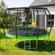 Садовый батут для детей 4FIZJO PRO 374 см 12FT с сеткой и лестницей,...