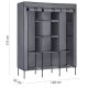 Massido Textile Wardrobe, Graphite