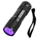 Ультрафиолетовый фонарик Wozinsky WLD-9L IP65 для детекции, 9 LED, черный