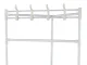 Corner Standing Coat Rack with 3 Shoe Shelves, Metal, White
