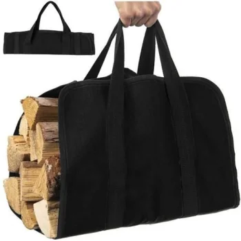 Тканевая Сумка для Переноски Дров, 98x45 см | Canvas Firewood Log Carrier Tote Bag