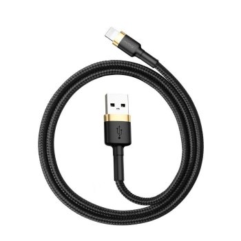 Кабель USB - Lightning Baseus Cafule 1.5A 2м Золотистый/Черный