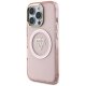 Guess iPhone 16 Pro Max vāciņš IML Metal Mountain Logo MagSafe, rozā