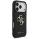 Guess iPhone 17 Pro vāciņš Grained Big 4G & Classic Logo, melns