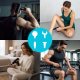ModernHome Percussion Massage Gun Handheld Deep Tissue Massager with 4 Heads