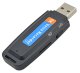 Компактный USB диктофон с поддержкой microSD, черный