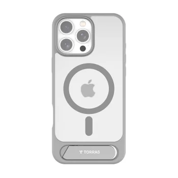 Чехол Torras Pstand для iPhone 16 Pro Max, серый