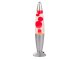 Lava lamp night light with liquid wax, silver, 34.5 cm
