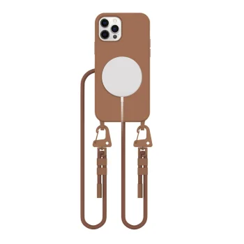 Чехол Tech-Protect для iPhone 12 / 12 Pro MagNecklace MagSafe, коричневый