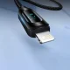 Кабель Wozinsky WUALC2 USB-A на Lightning с LED-дисплеем, 2.4A, 2м, Черный