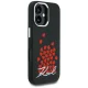 Karl Lagerfeld Silicone Heart Sign Logo MagSafe vāciņš iPhone 16, melns