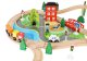 Wooden Children Toy Railway Train Track Car Road, 88 elements