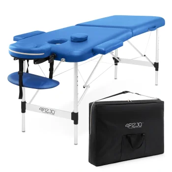 Foldable Aluminium Massage Table 4FIZJO 60 cm, Blue